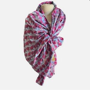 Bridgerton - Izzy & Liv Floral Satin Scarf 35”x 70” “Netfix”